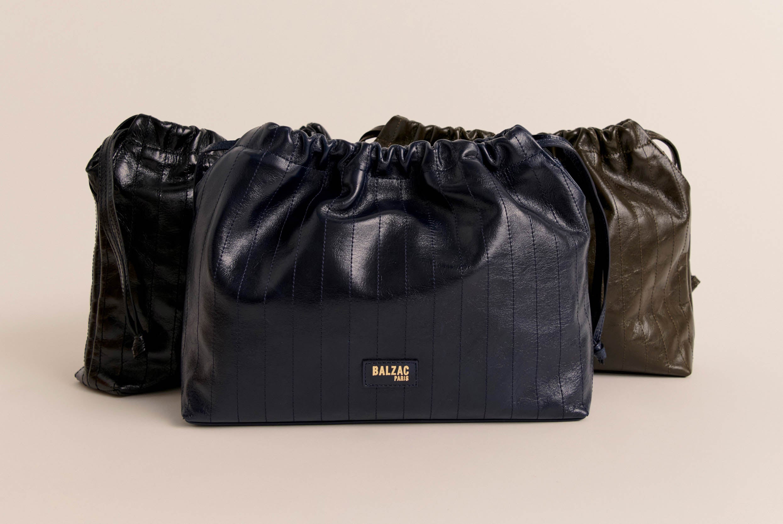 Sac Amaïa froissé bleu nuit