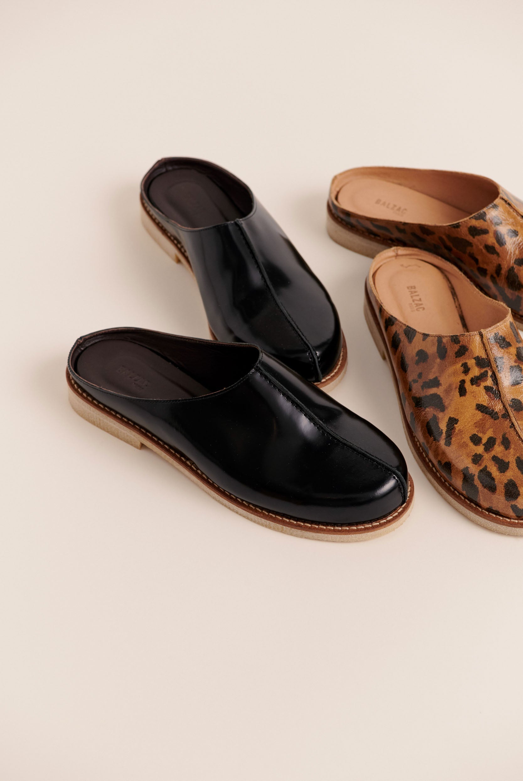 Sabot Gwendoline guépard cappuccino