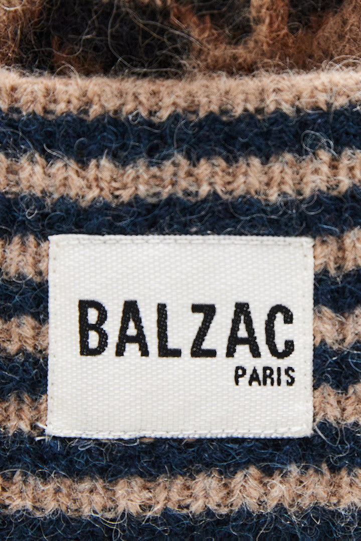 Bonnet Lou rayures et léopard