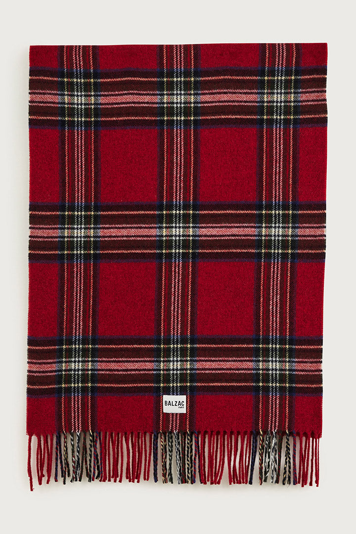 Écharpe Public tartan rouge