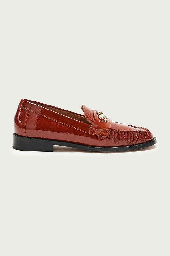 Mocassins Barnabé vernis chocolat