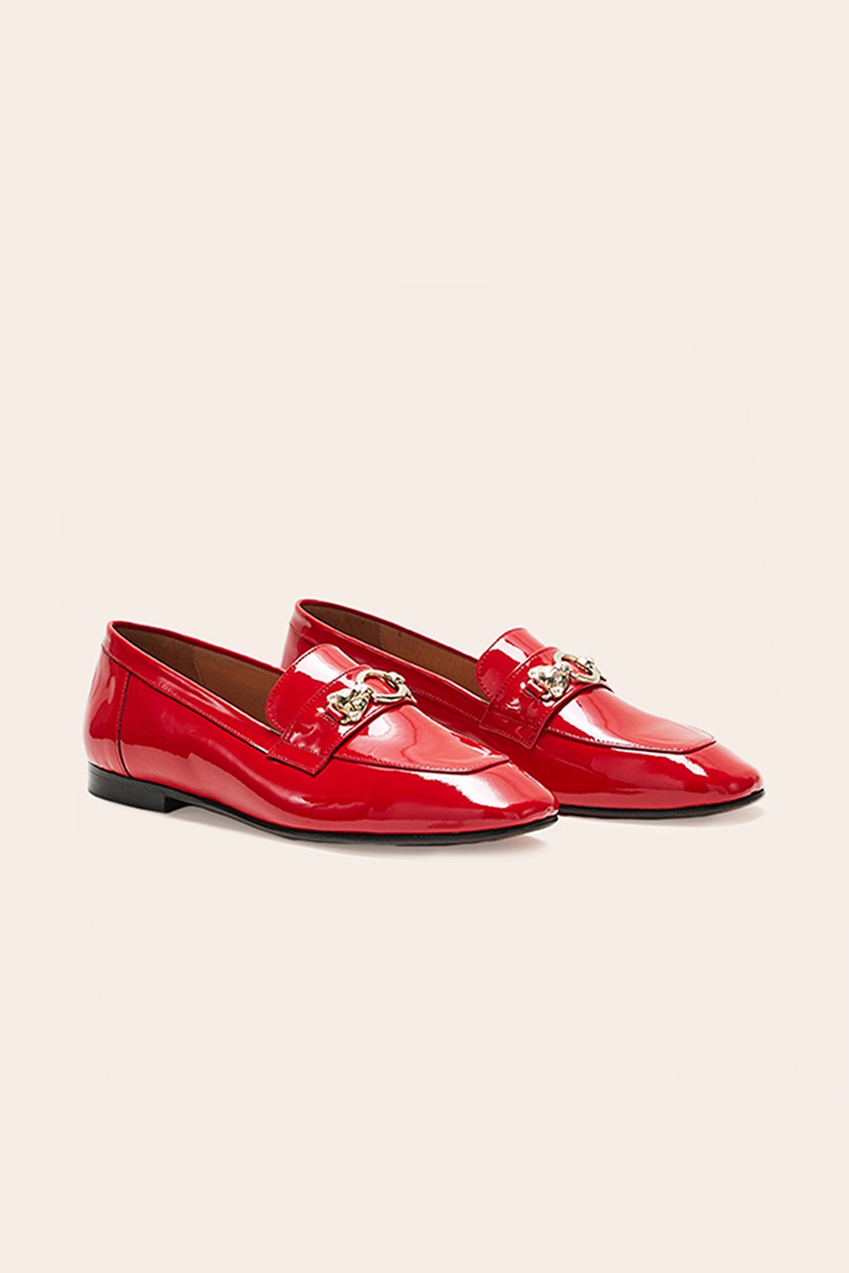 Mocassins Flavie vernis rouge