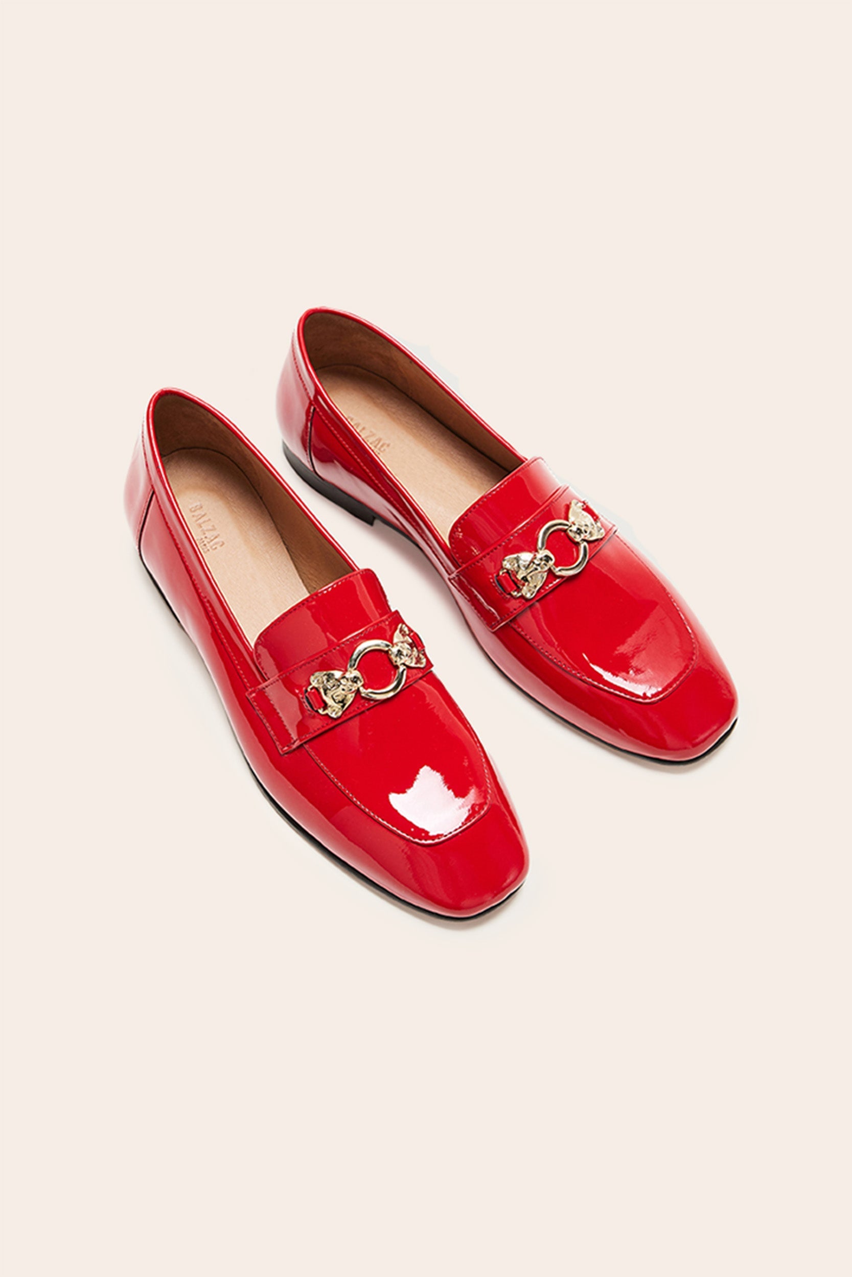 Mocassins Flavie vernis rouge