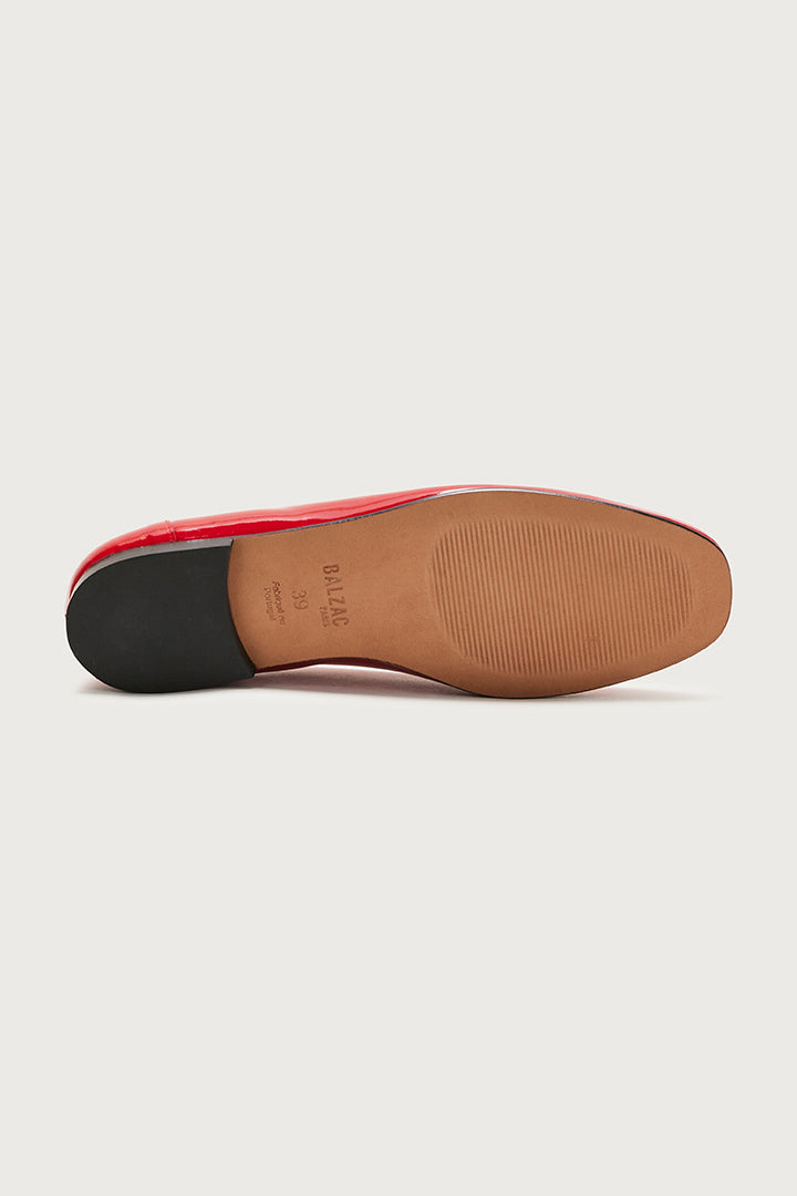 Mocassins Flavie vernis rouge