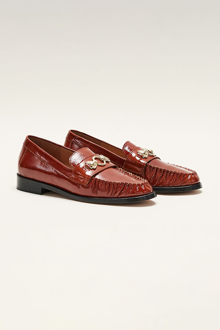 Mocassins Barnabé vernis chocolat