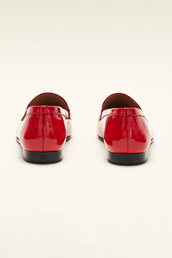 Mocassins Flavie vernis rouge