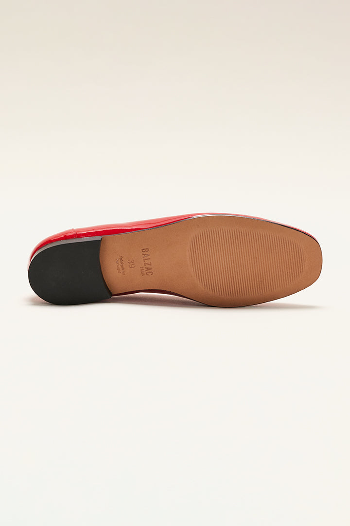 Mocassins Flavie vernis rouge