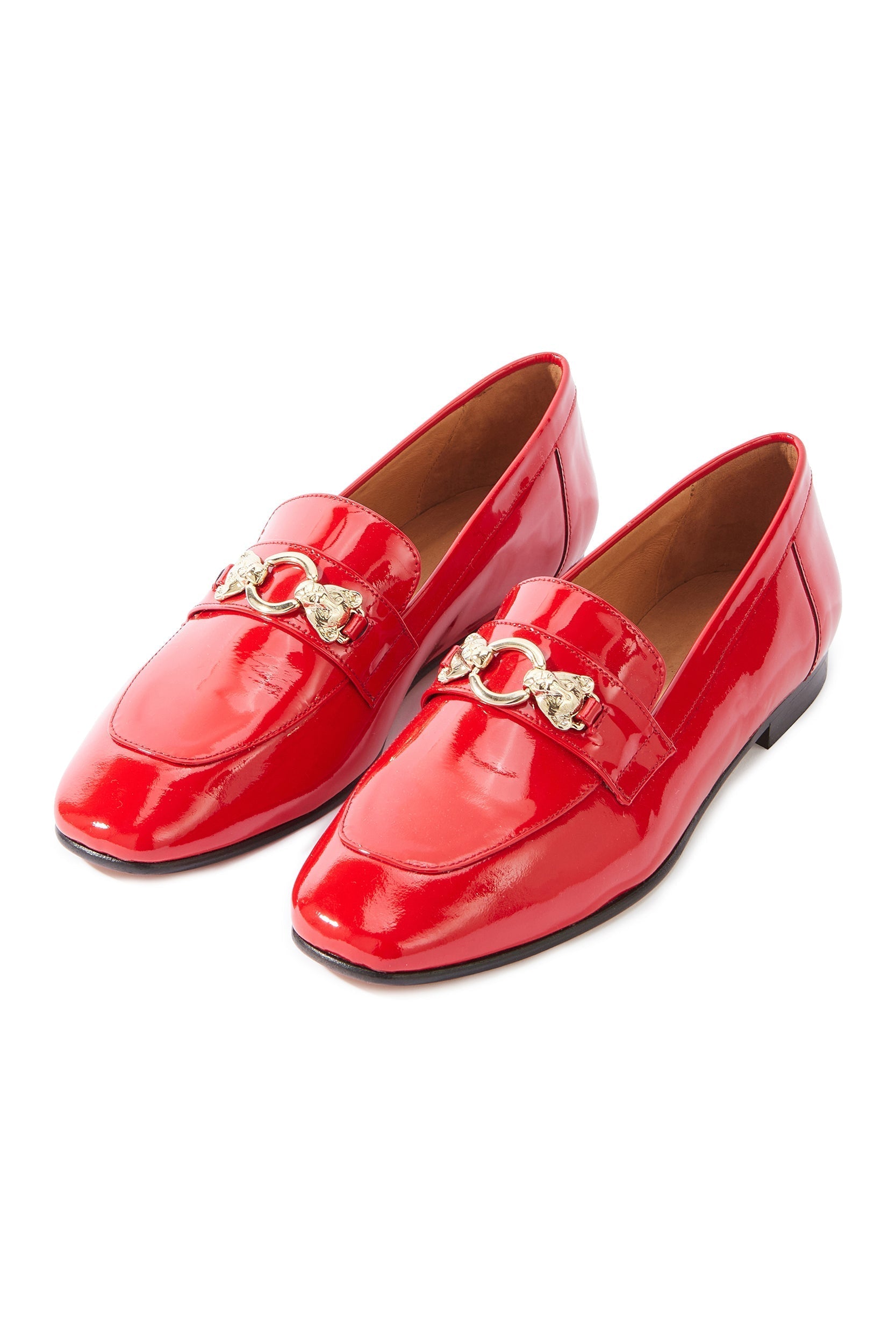 Mocassins Flavie vernis rouge
