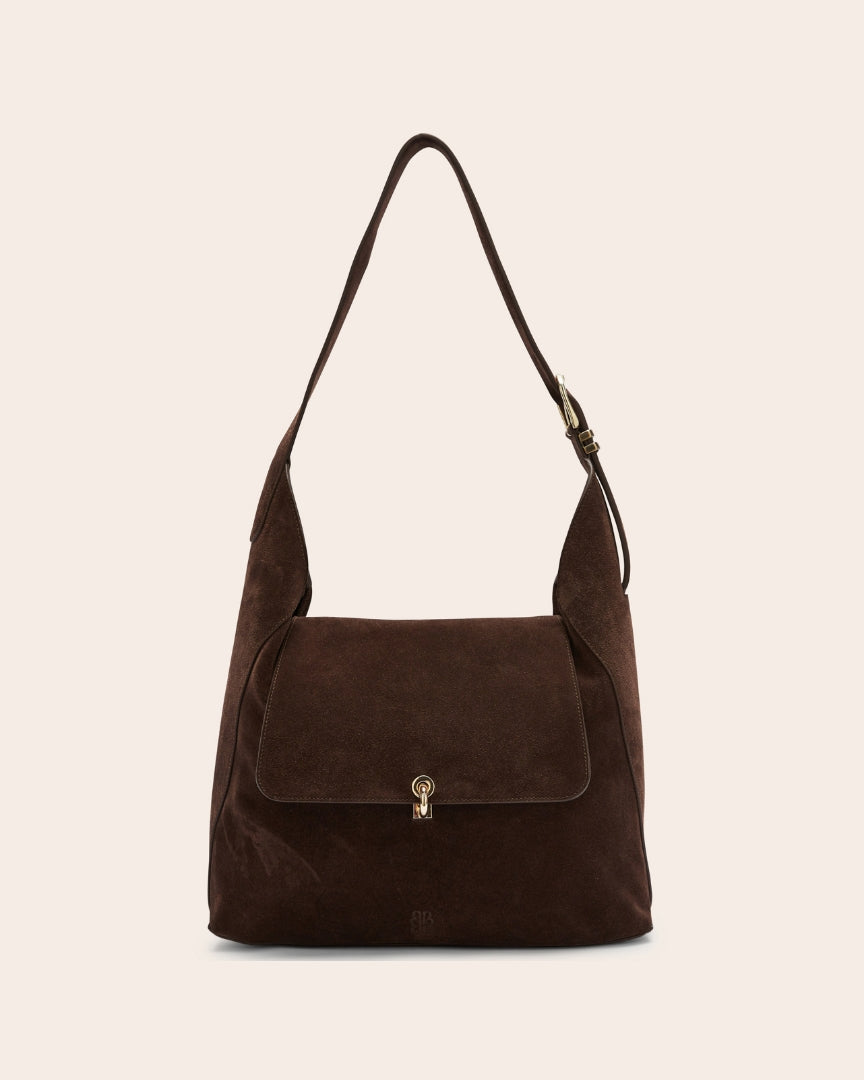 Sac Gala croûte de cuir moka