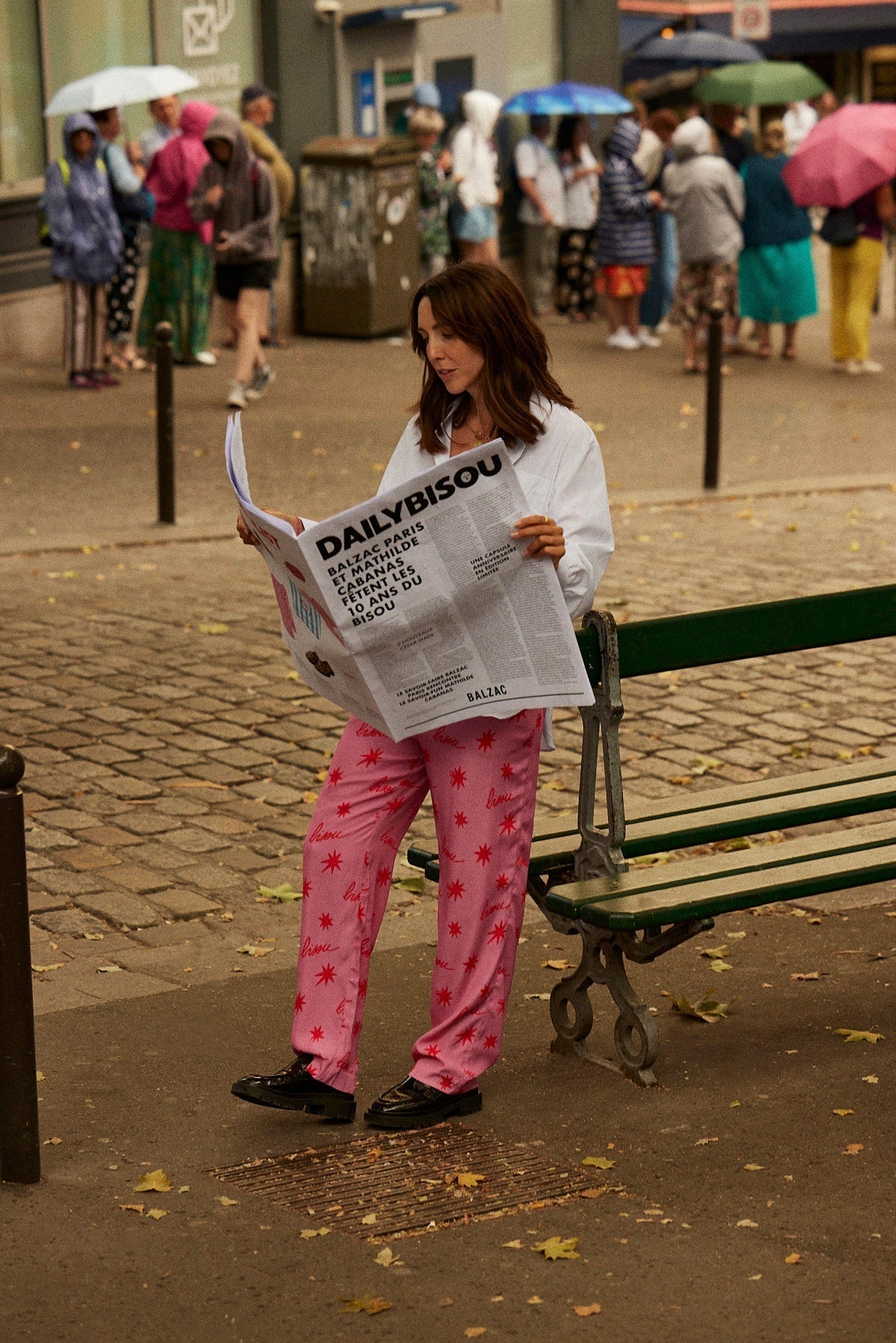 Pantalon Citronnelle imprimé bisous