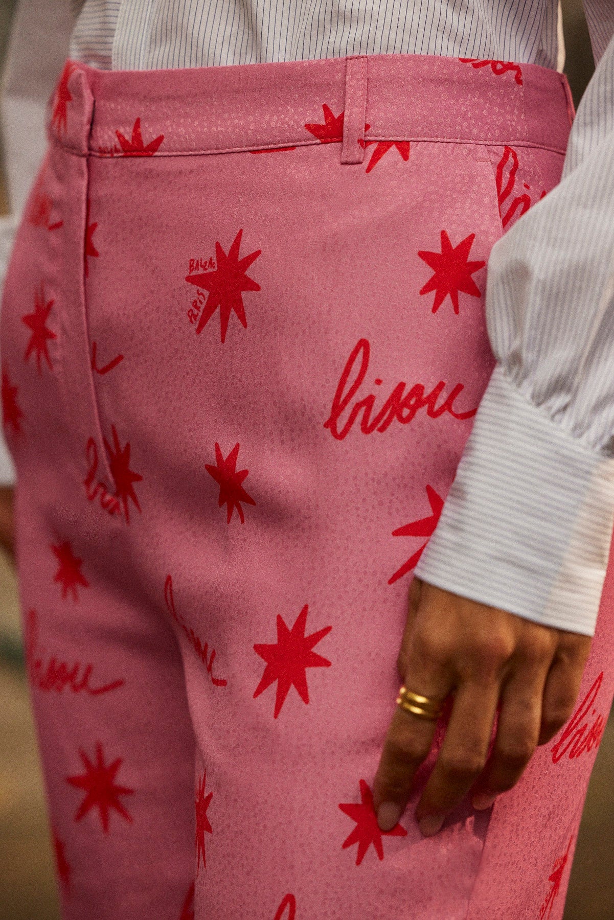 Pantalon Citronnelle imprimé bisous