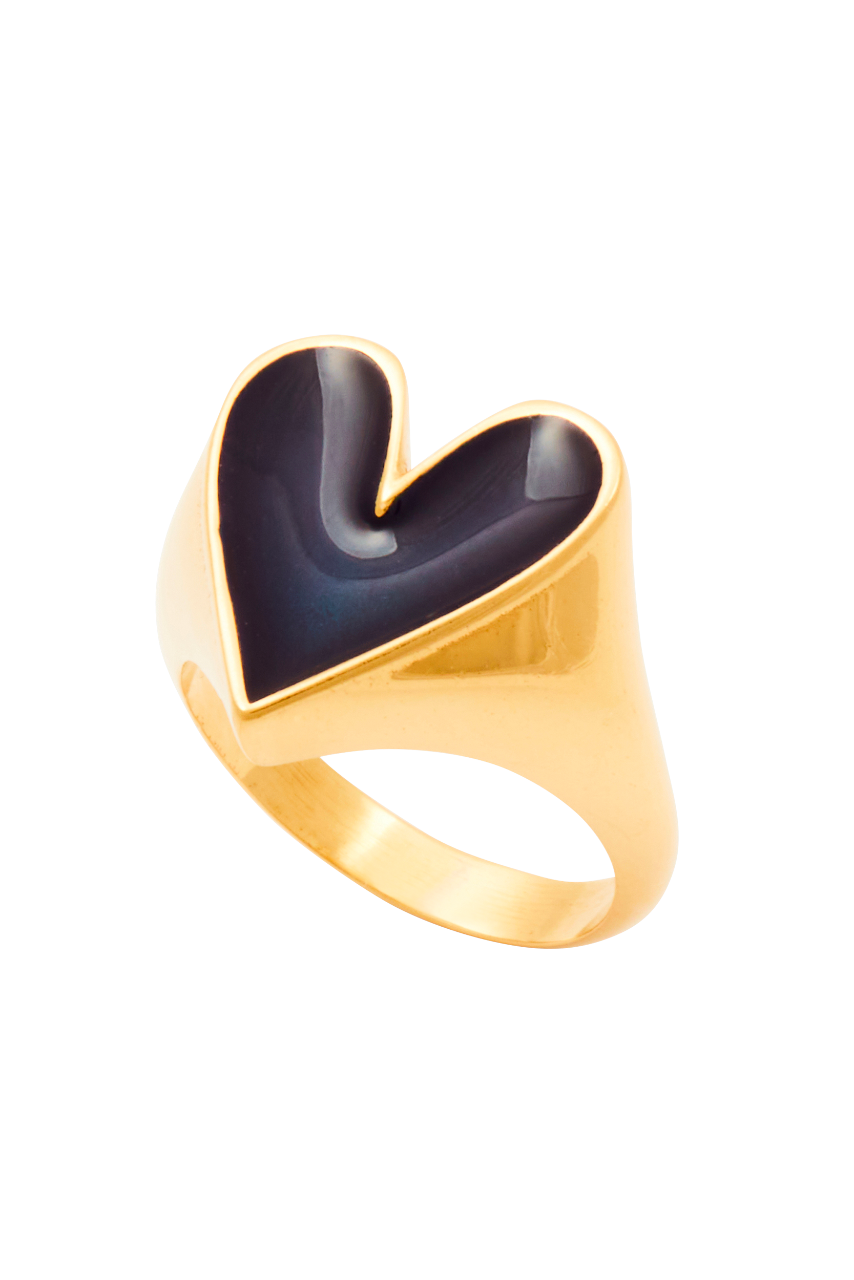 Bague Faustine doré coeur marine