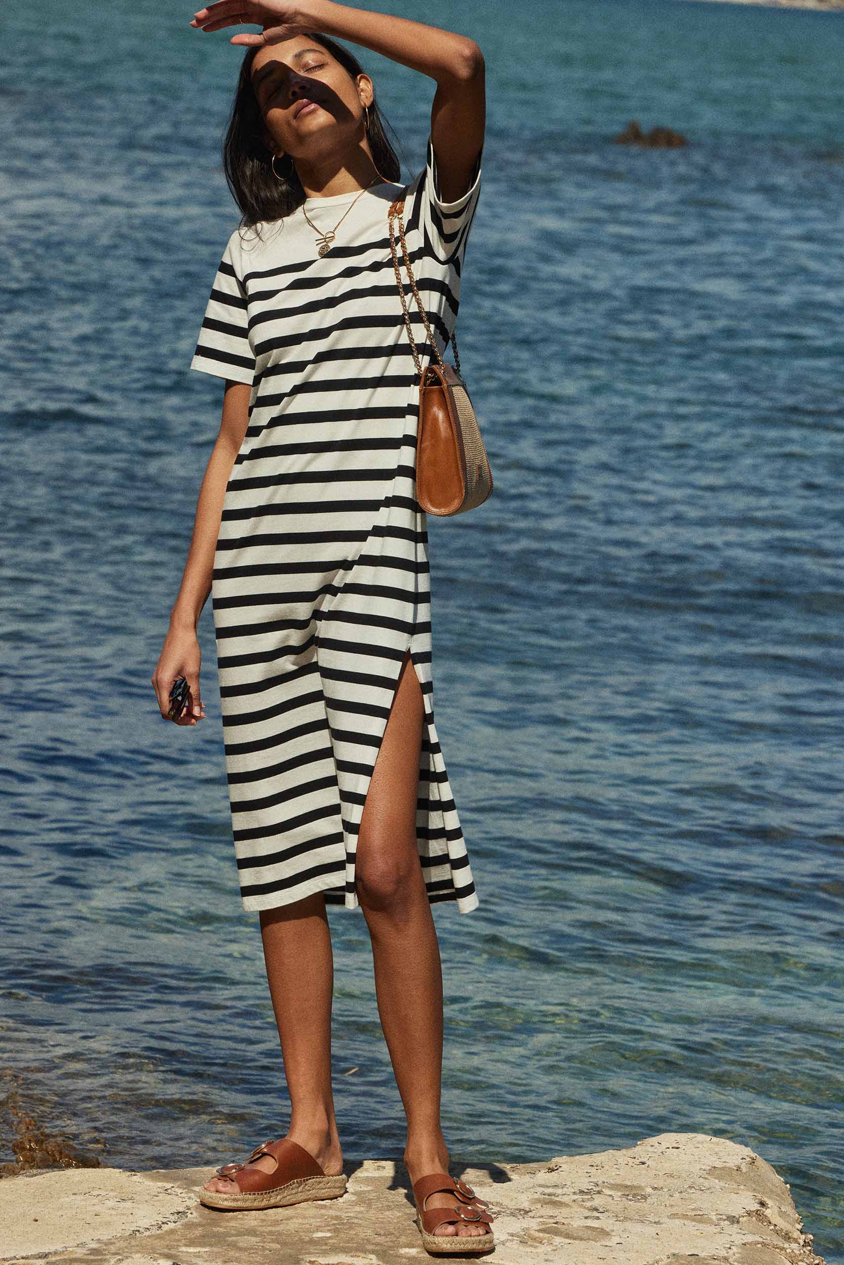 Robe Claodia à rayures noires