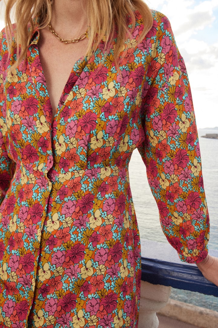 Robe Eclaircie imprimé cocktail de fleurs
