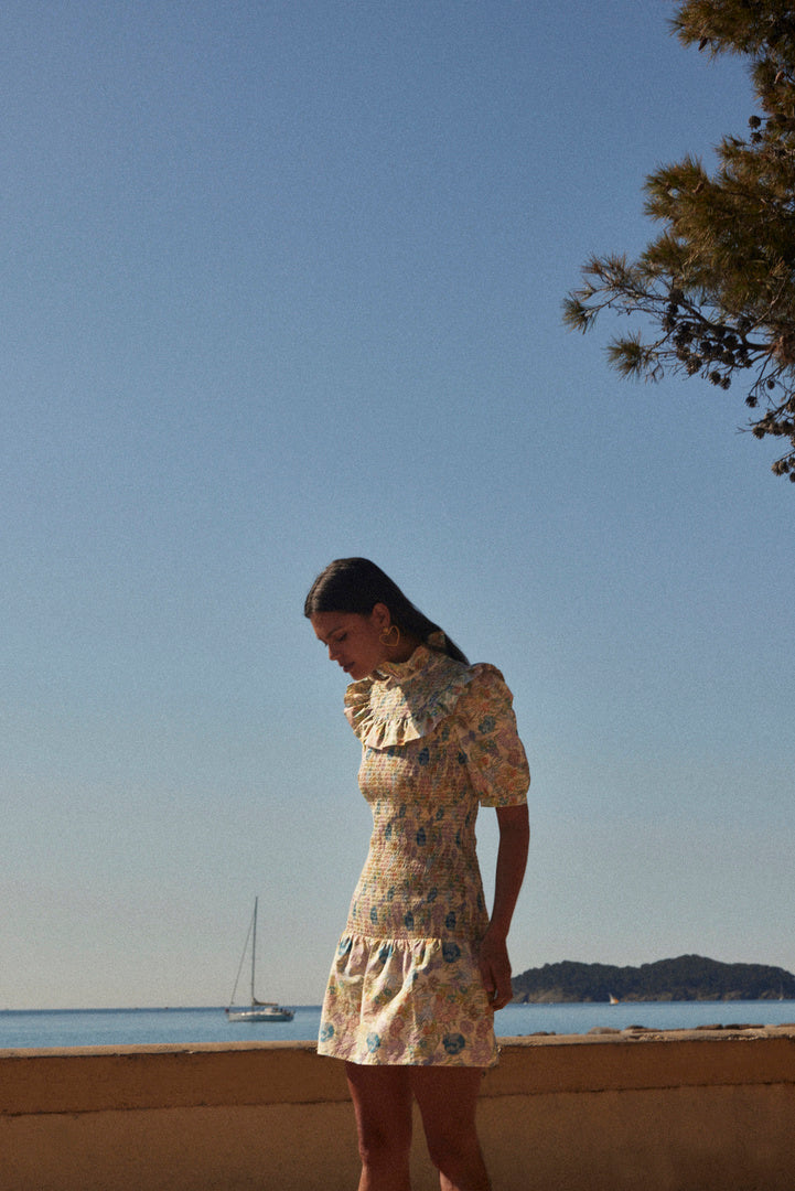 Robe Panka imprimé fleurs d'été