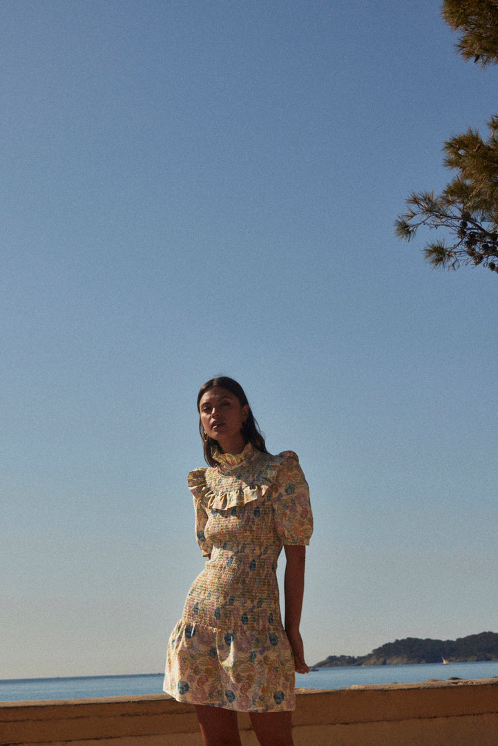 Robe Panka imprimé fleurs d'été