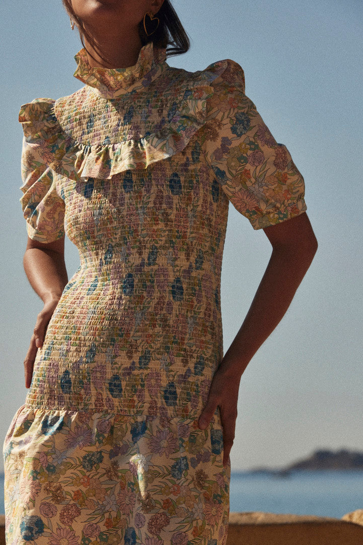 Robe Panka imprimé fleurs d'été