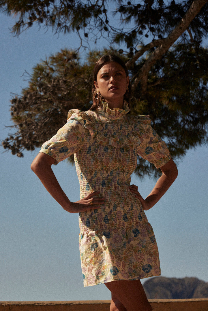Robe Panka imprimé fleurs d'été