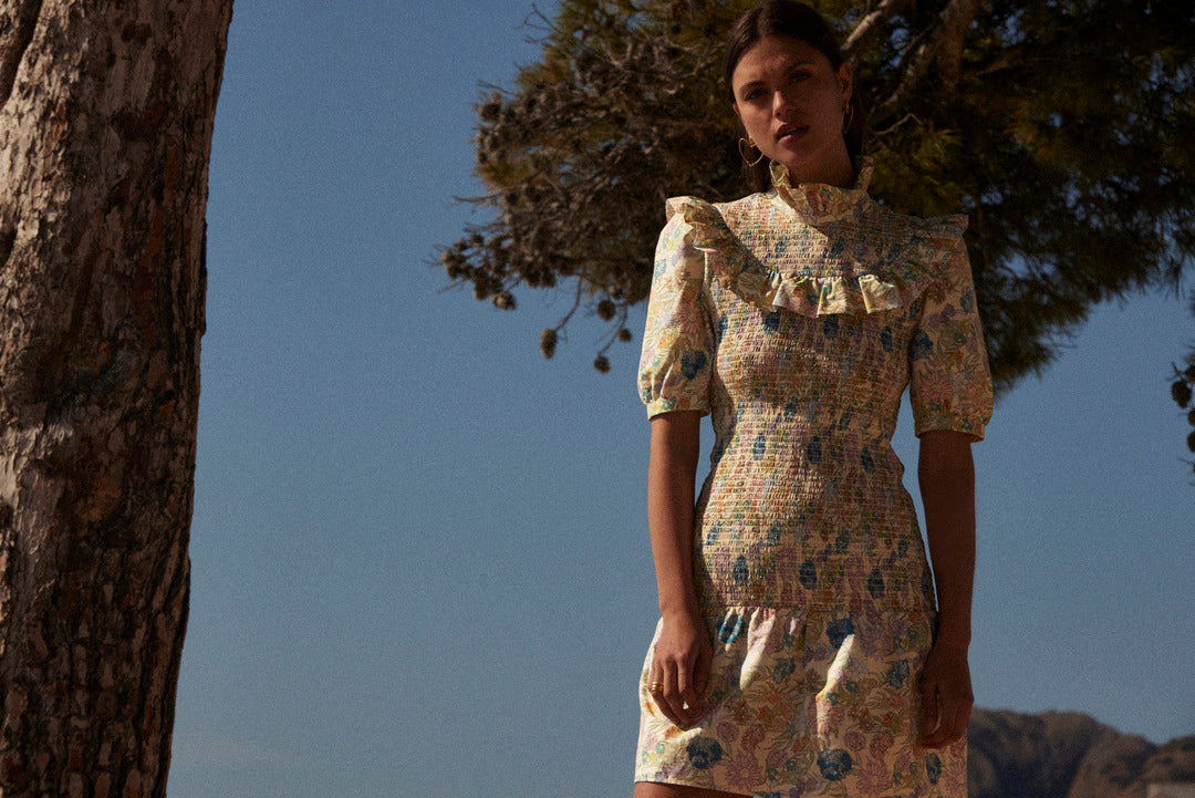 Robe Panka imprimé fleurs d'été
