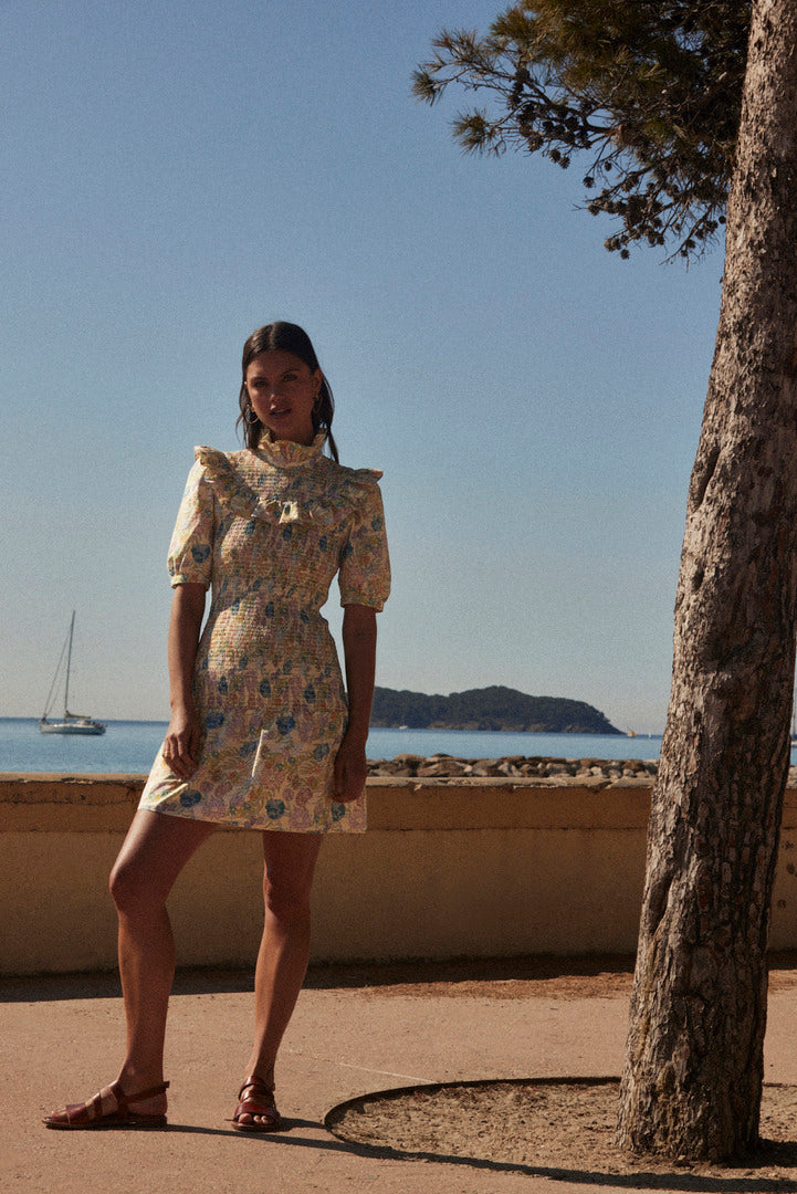 Robe Panka imprimé fleurs d'été
