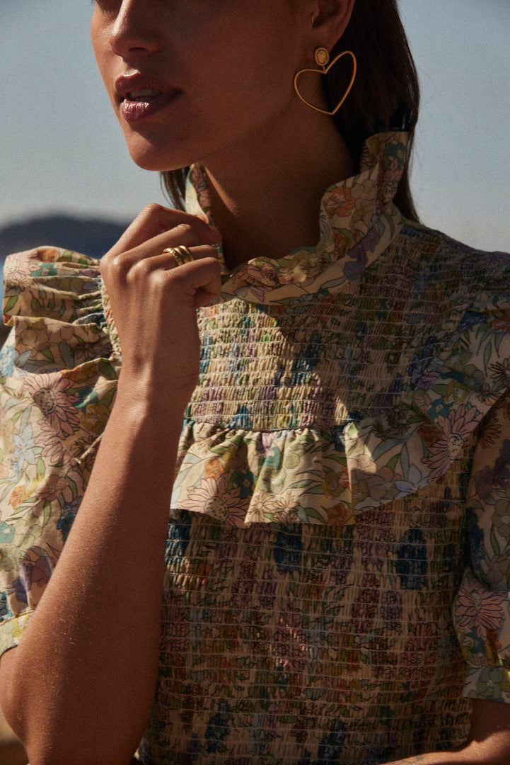 Robe Panka imprimé fleurs d'été