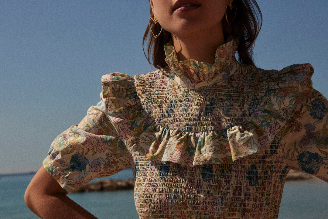 Robe Panka imprimé fleurs d'été