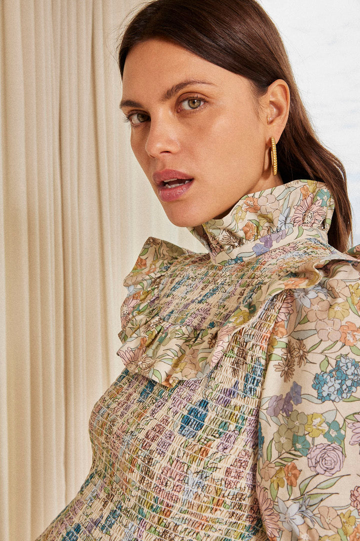 Robe Panka imprimé fleurs d'été