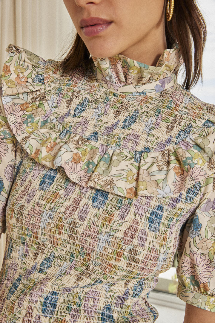 Robe Panka imprimé fleurs d'été