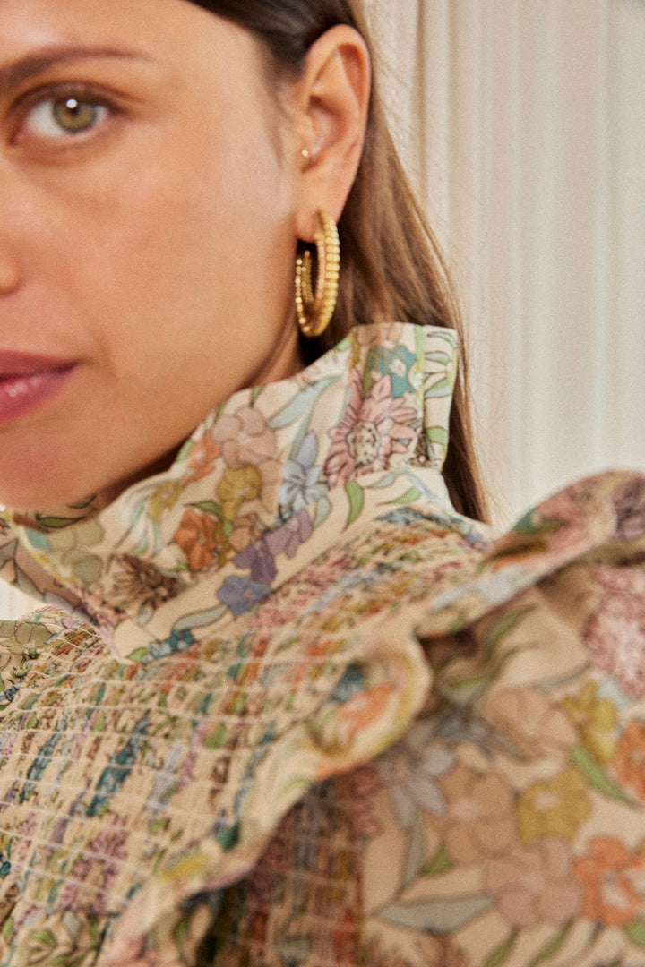 Robe Panka imprimé fleurs d'été
