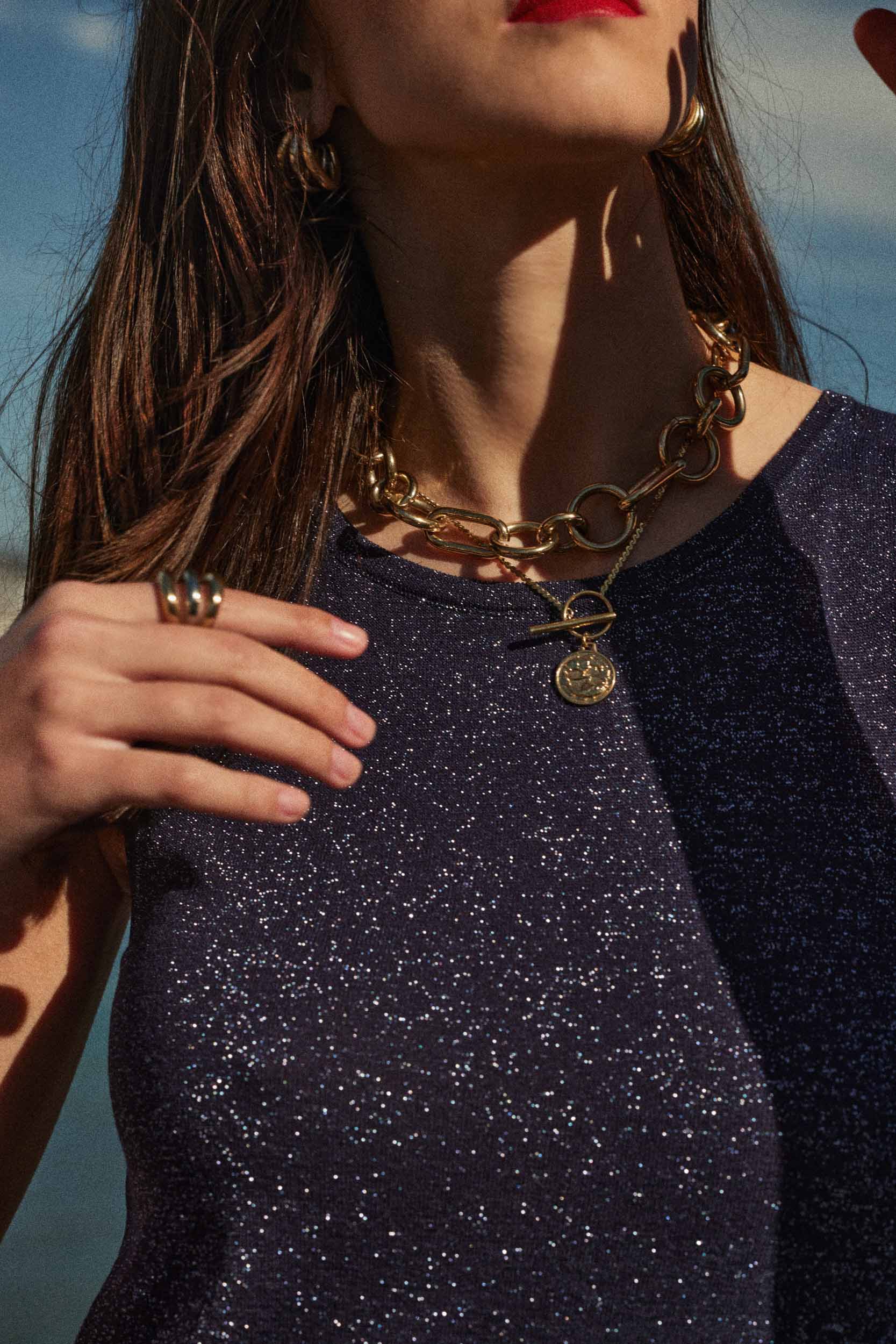 Robe Persil marine irisé