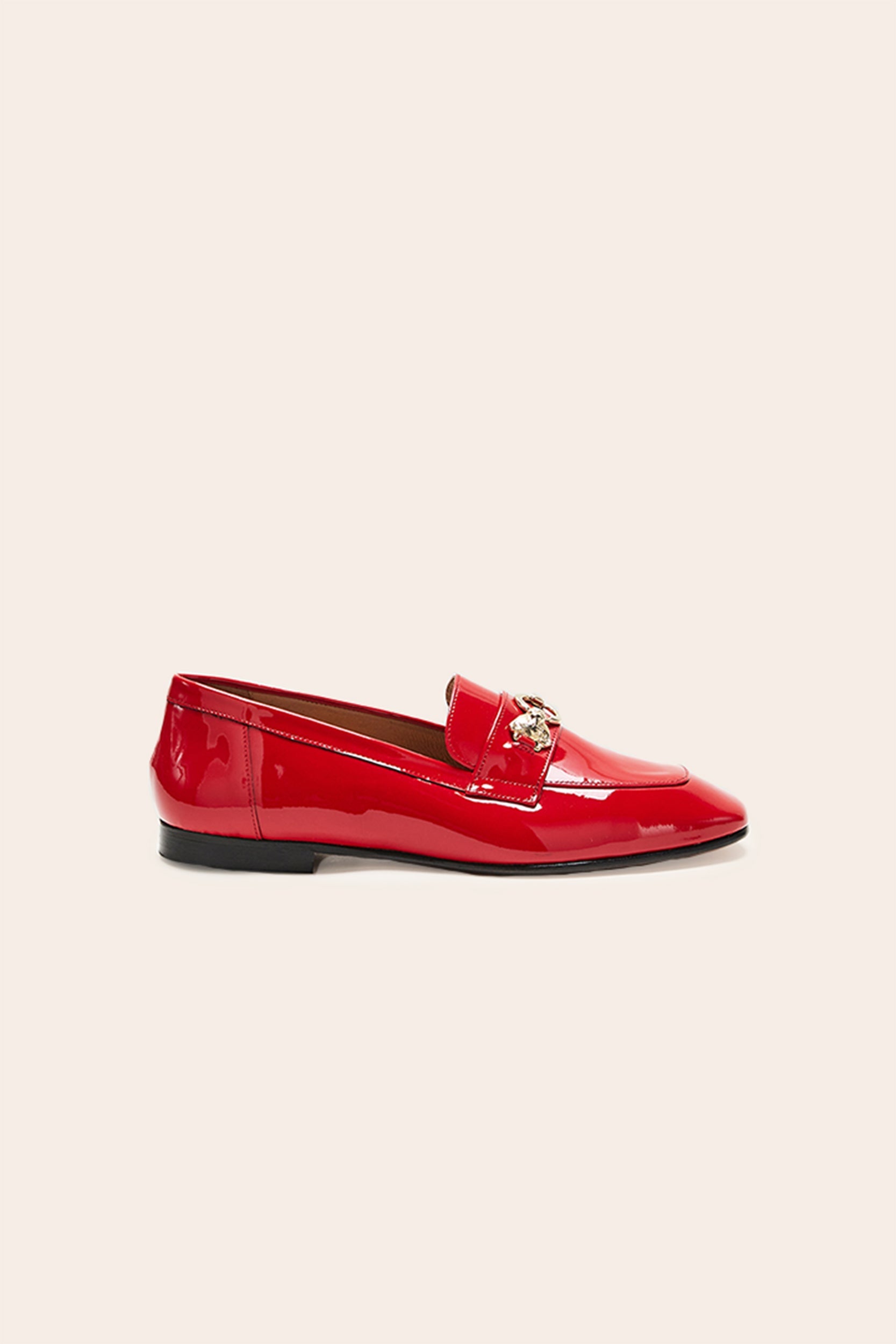 Mocassins Flavie vernis rouge
