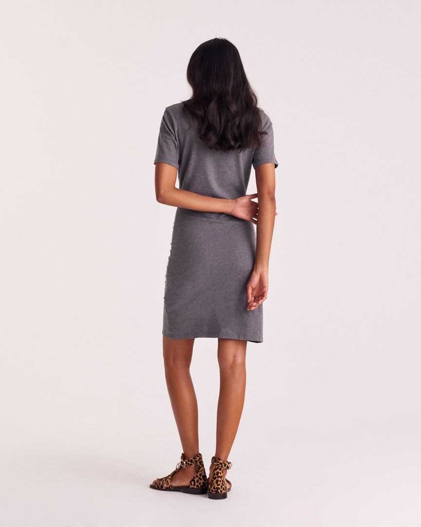 Robe Floréal gris anthracite