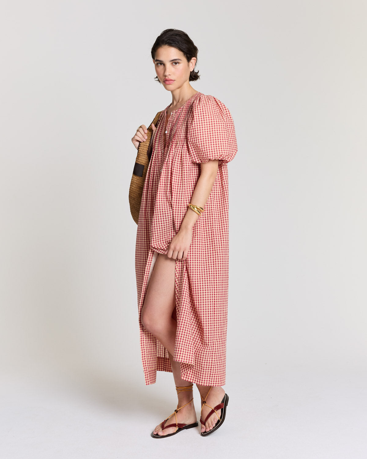 Robe Lavanda vichy jaune et rouge