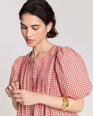 Robe Lavanda vichy jaune et rouge