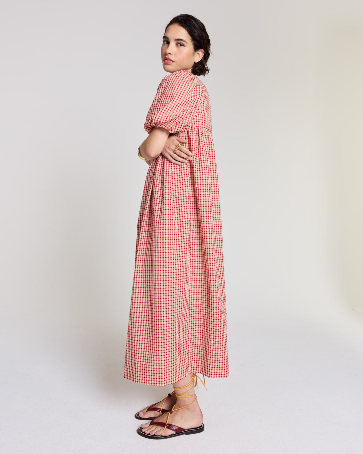 Robe Lavanda vichy jaune et rouge