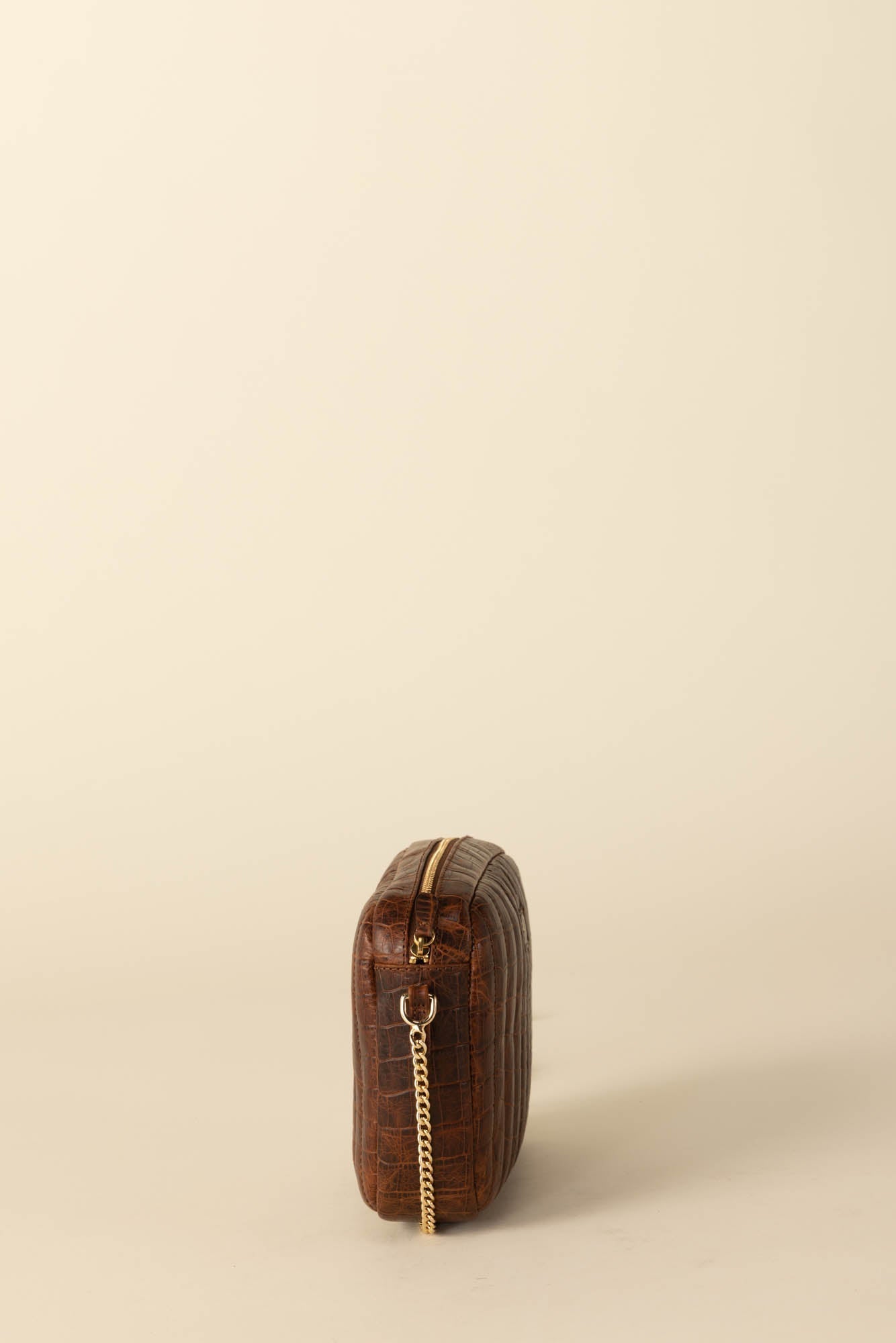 Sac César cognac embossé