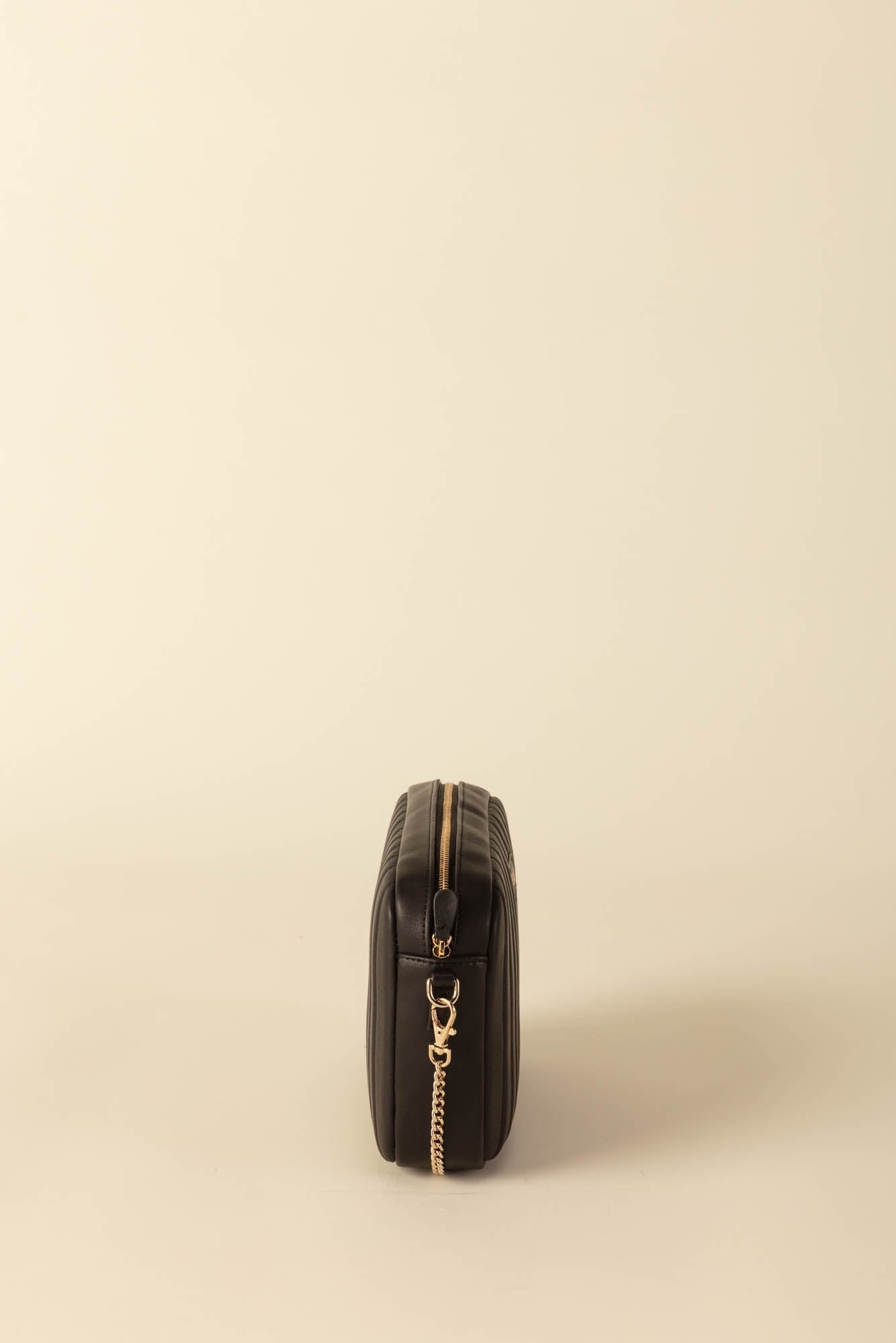 Sac Grand César noir lisse chaine amovible