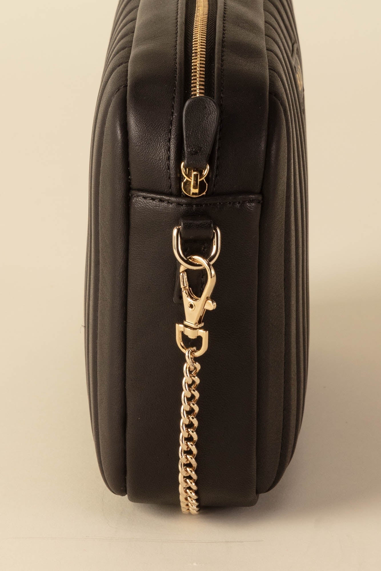 Sac Grand César noir lisse chaine amovible