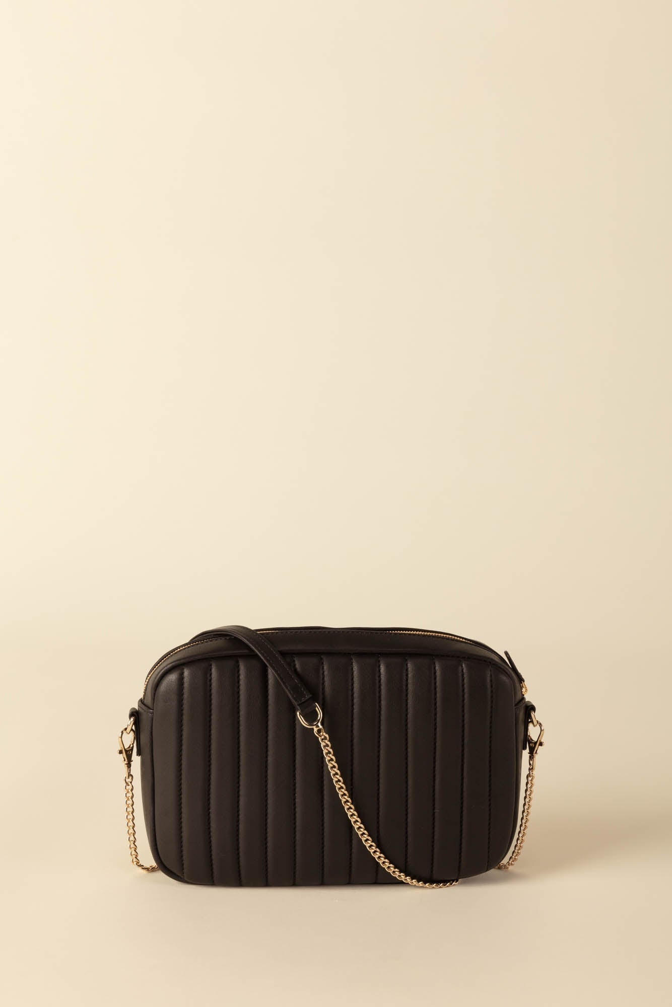 Sac Grand César noir lisse chaine amovible