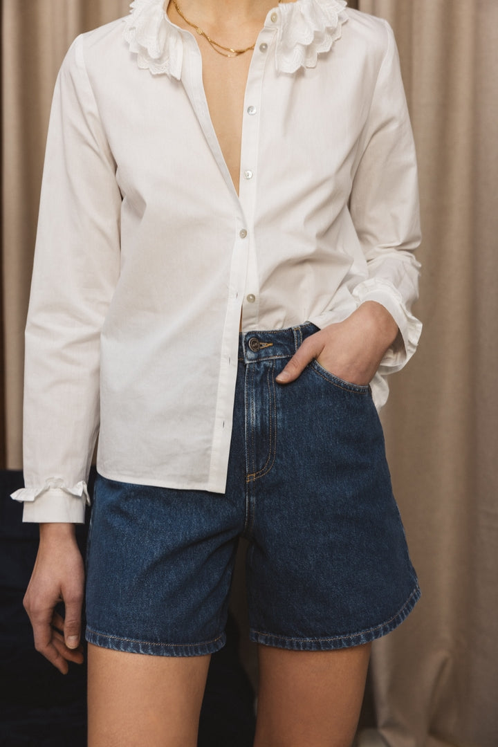 Short Maylone bleu midi