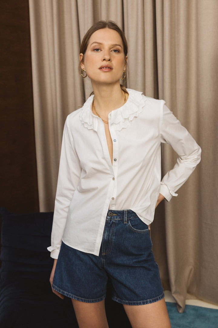 Short Maylone bleu midi