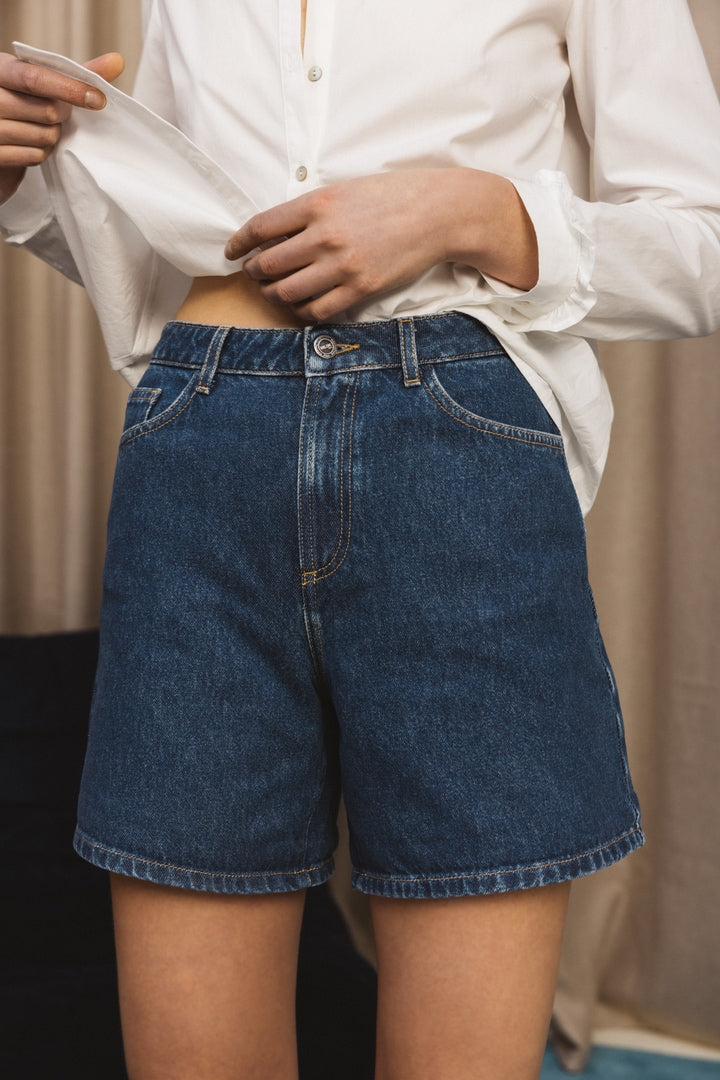 Short Maylone bleu midi