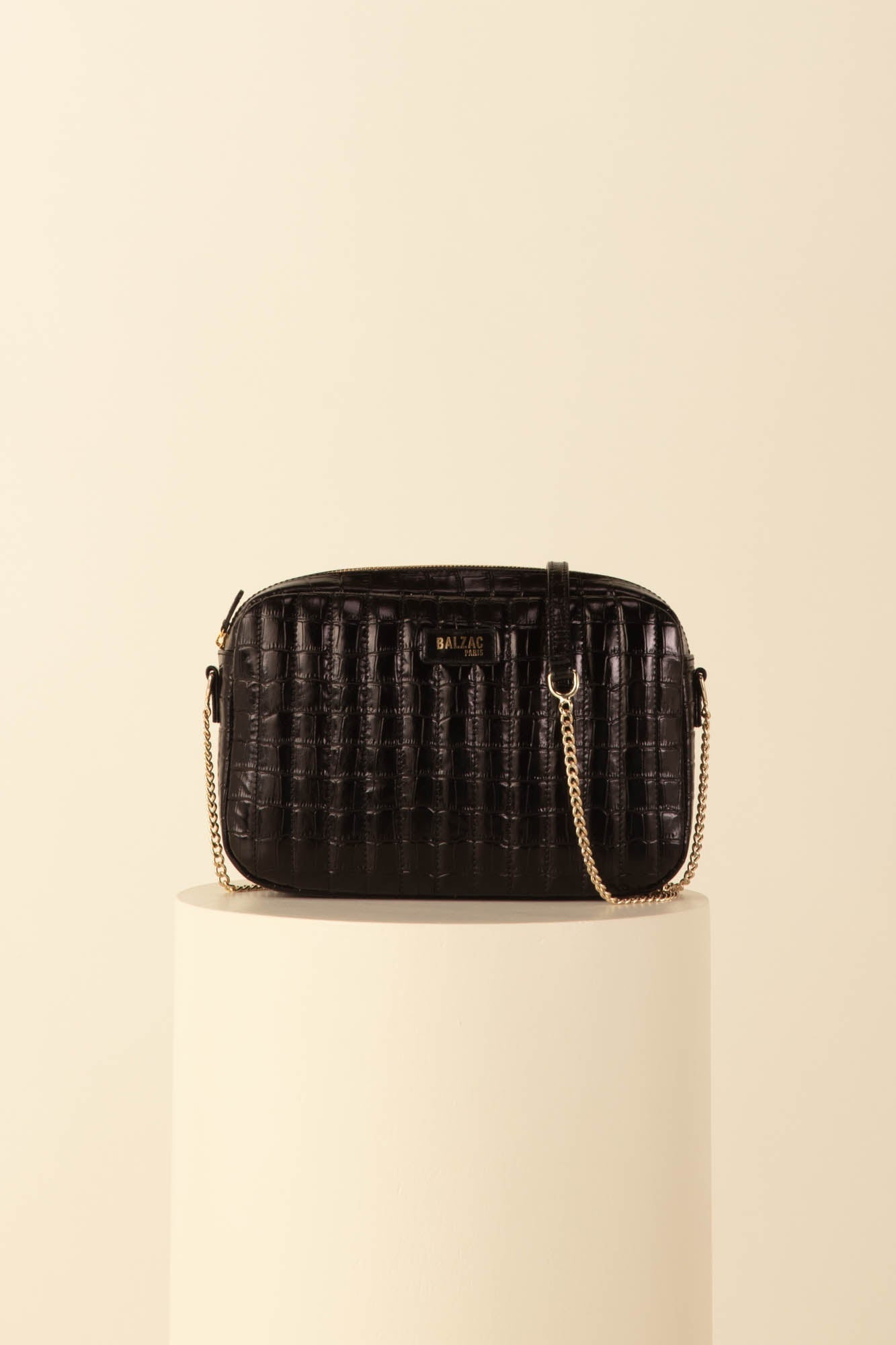 Sac Grand César noir embossé