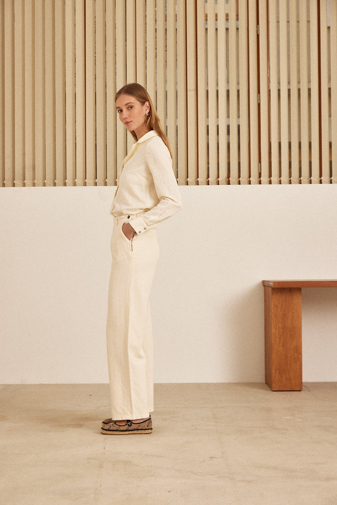 Pantalon Paolo crème brûlée