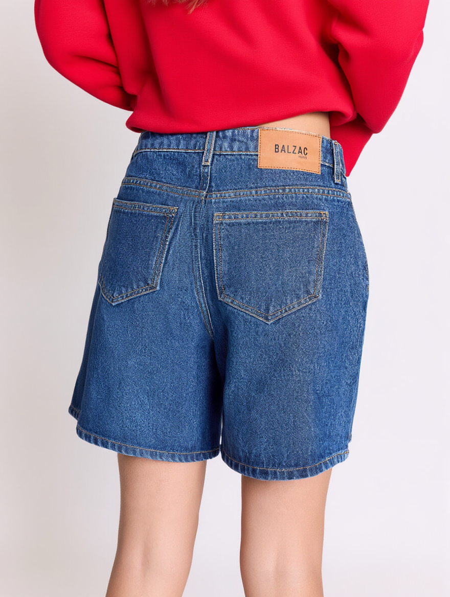 Short Maylone bleu midi