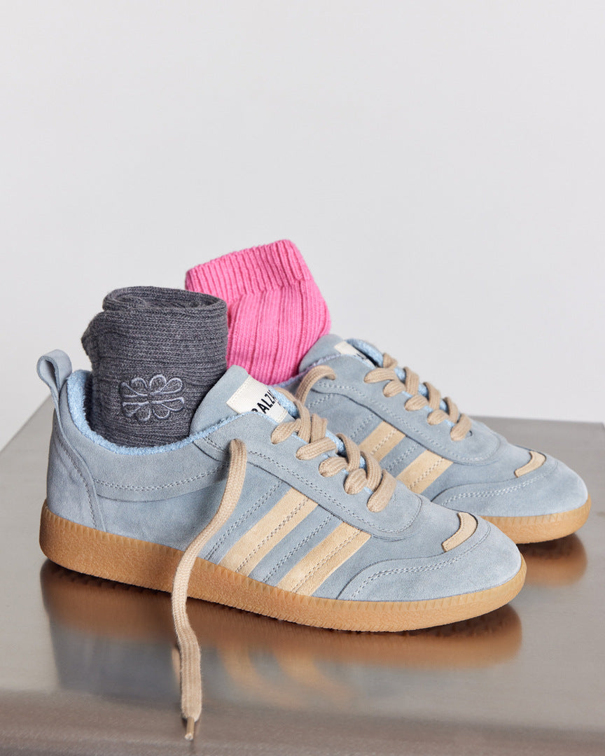 Baskets Quinn bleu et beige