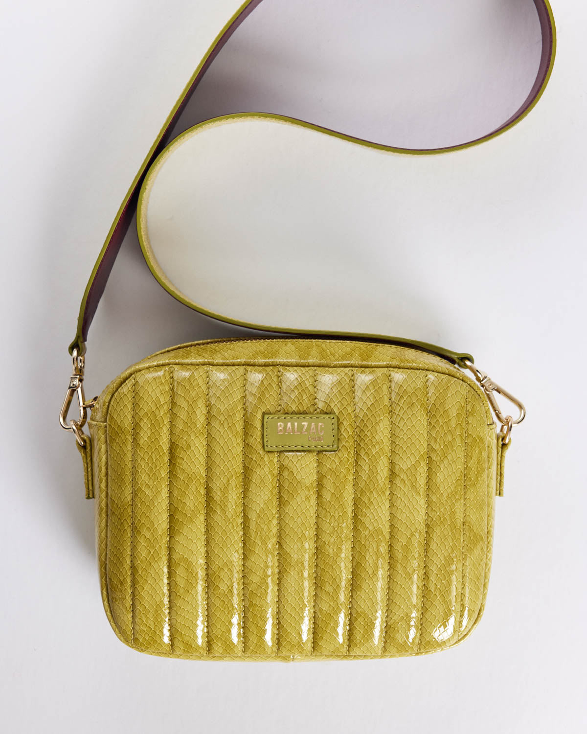 Sac César vernis embossé anis