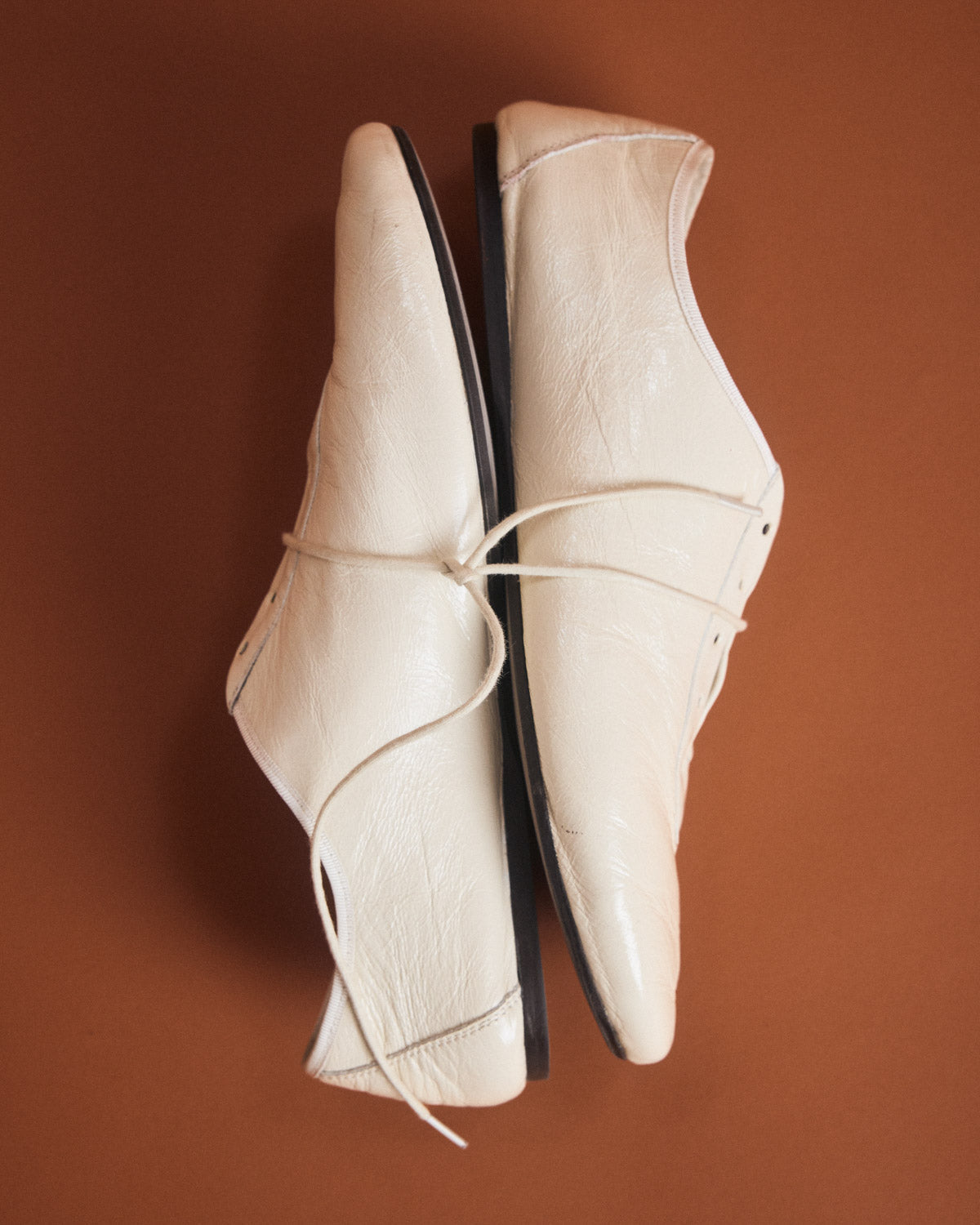 Derbies Achille languette cœur écru