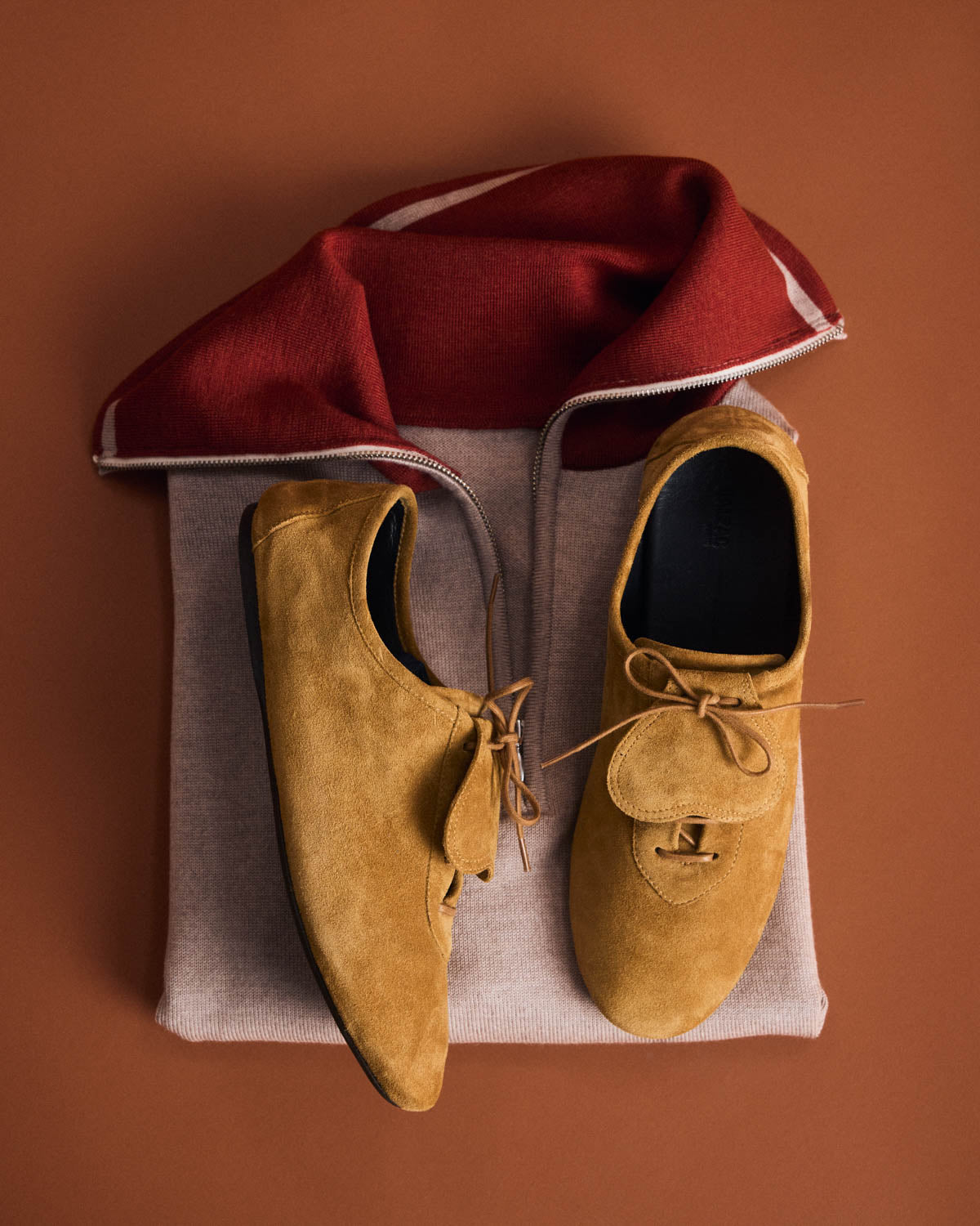 Derbies Achille languette cœur noisette