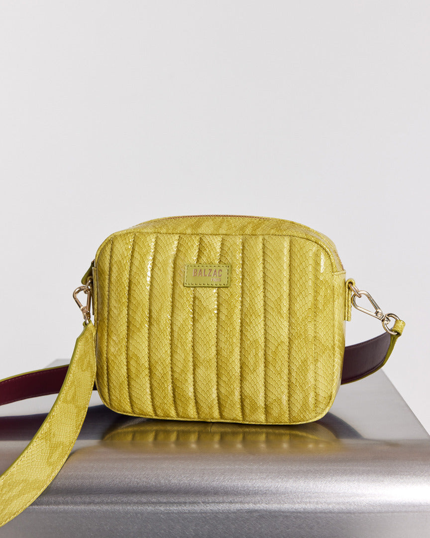 Sac César vernis embossé anis